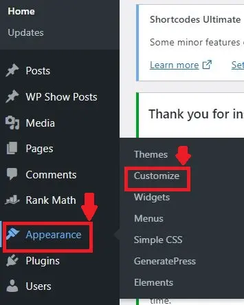 Appearance - Customize screenshot